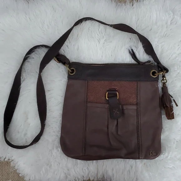 Brown The Sak Leather Crossbody - Picture 1 of 11